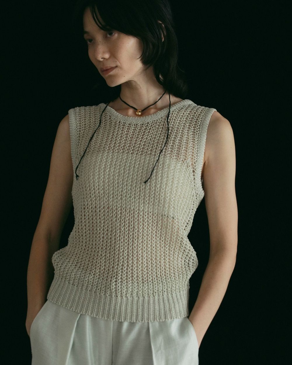 Paperyarn Knit Tanktop / ペーパーヤーン ニットタンクトップ (ミント)