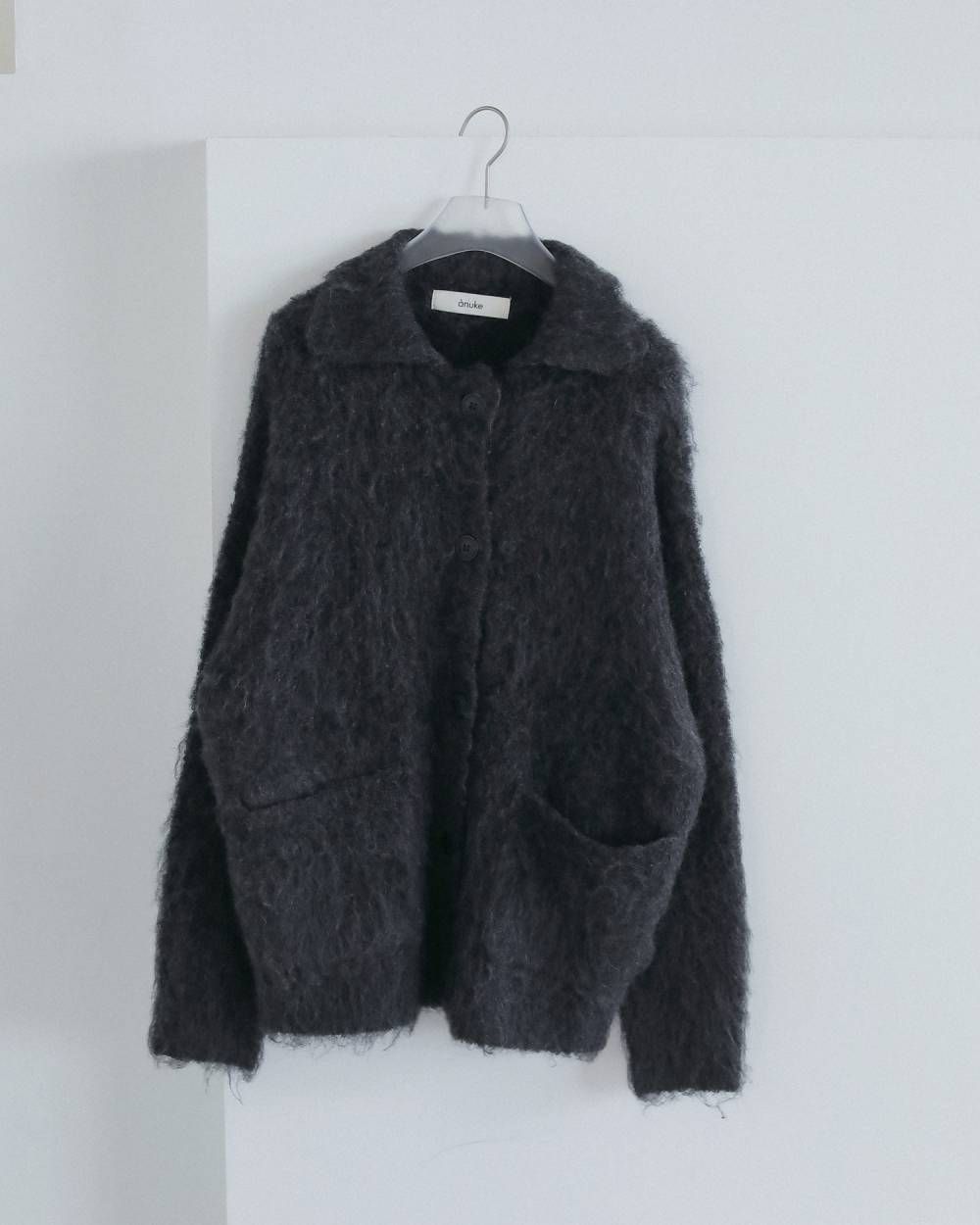 ブラッシュド ニットジャケット (チャコールグレー) Brushed Knit Jacket (Charcoal gray) / 26AW 【6月29日まで期間限定予約】