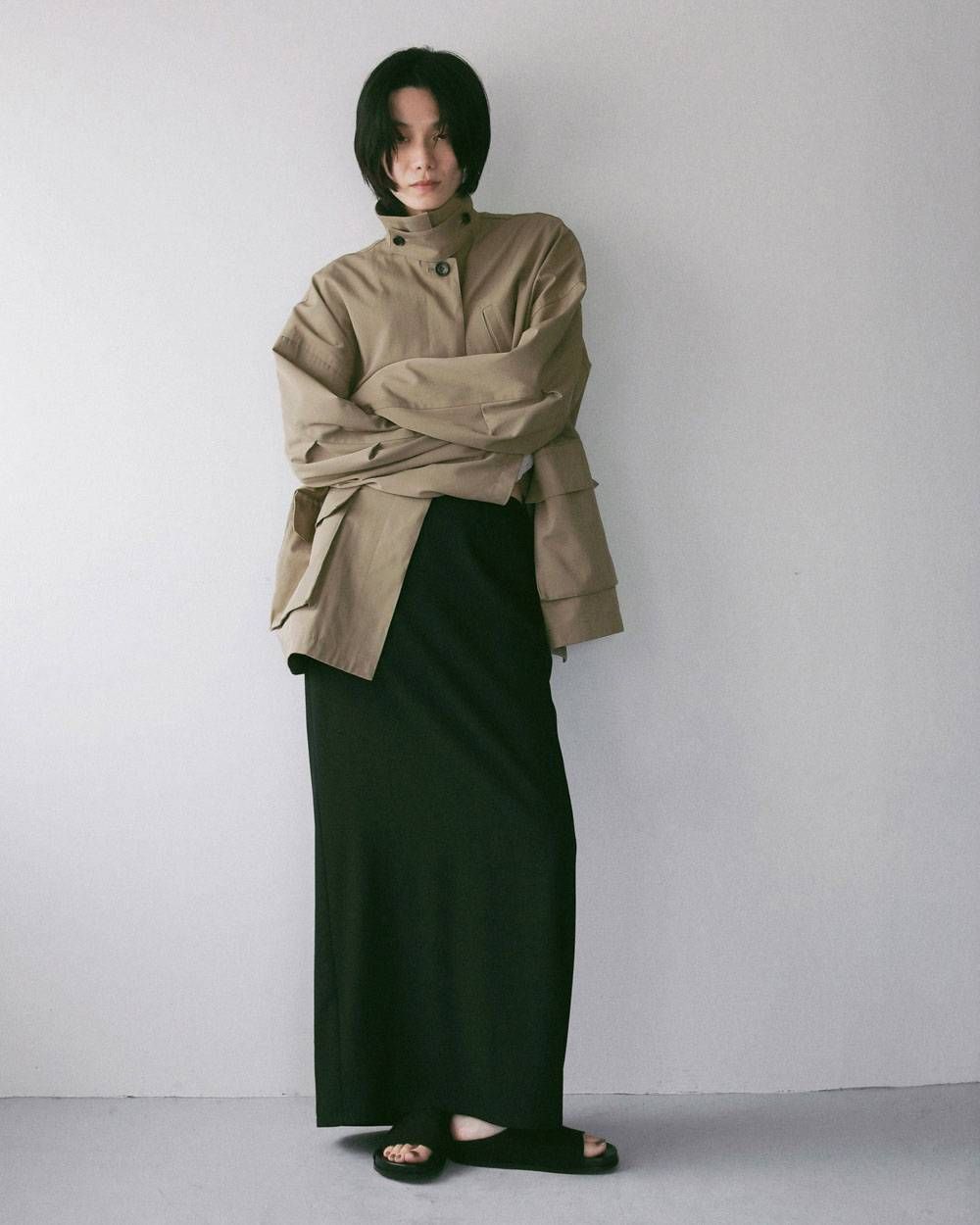 オーバーハーフコート (ベージュ) Over Half Coat (Beige) / 27SS