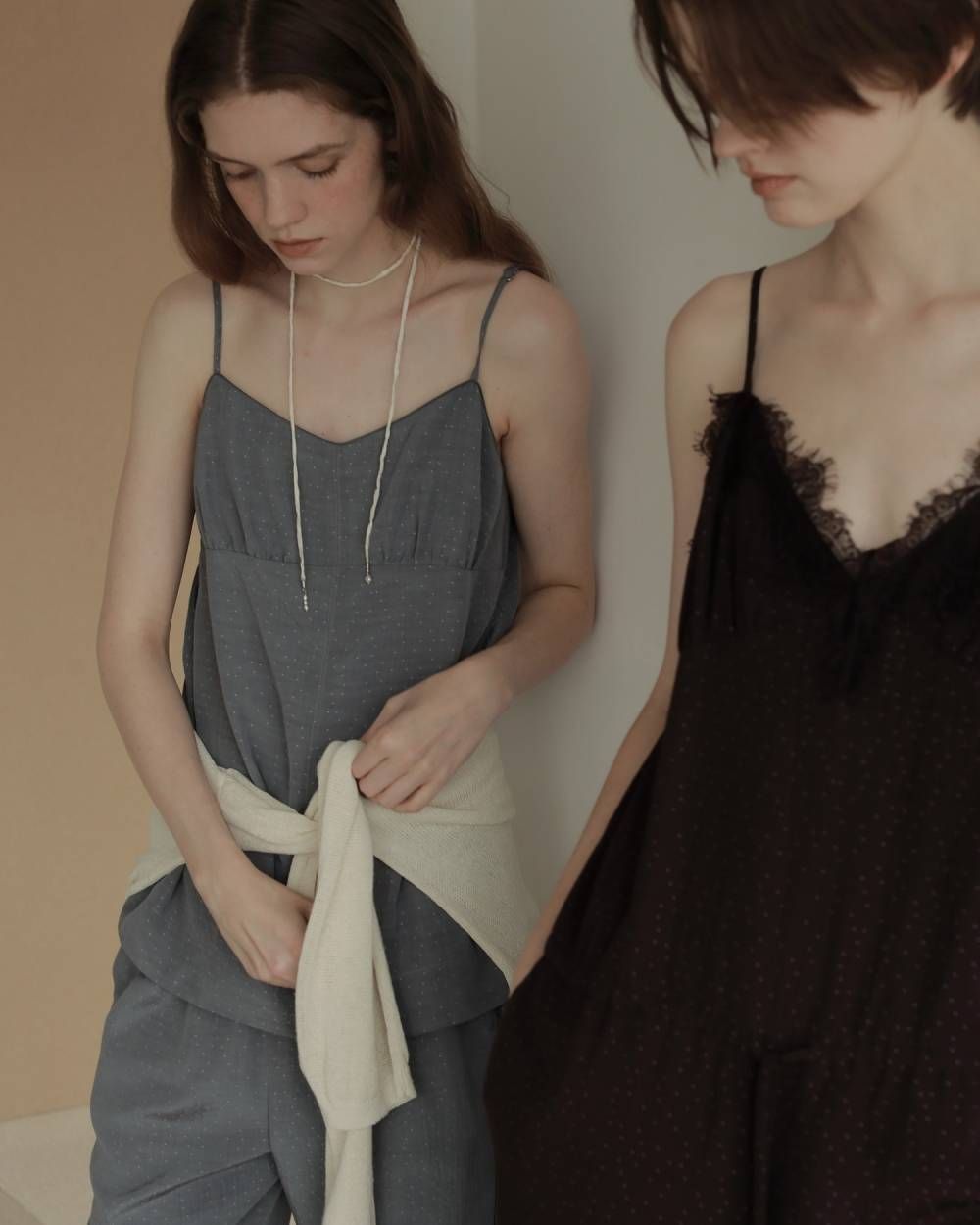 ドットジャガード コンビネーション (ブラウン) Dot Jacquard Combinaison (Brown) / 27SS
