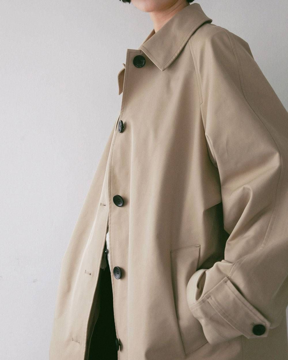 ツイルステンカラーコート (ベージュ) Soutiencollar Twill Coat (Beige) / 27SS