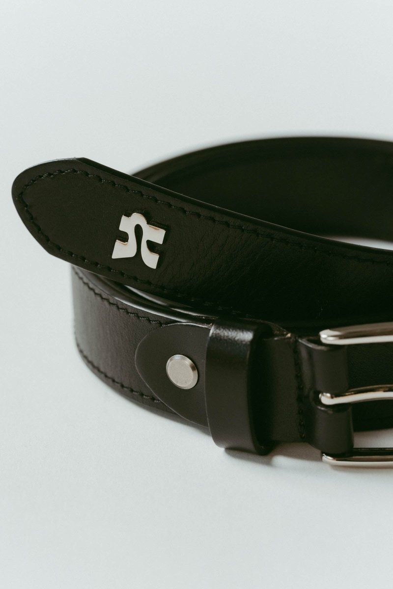 Kmotif leather belt / Kモチーフ レザーベルト (ブラック) / 25AW