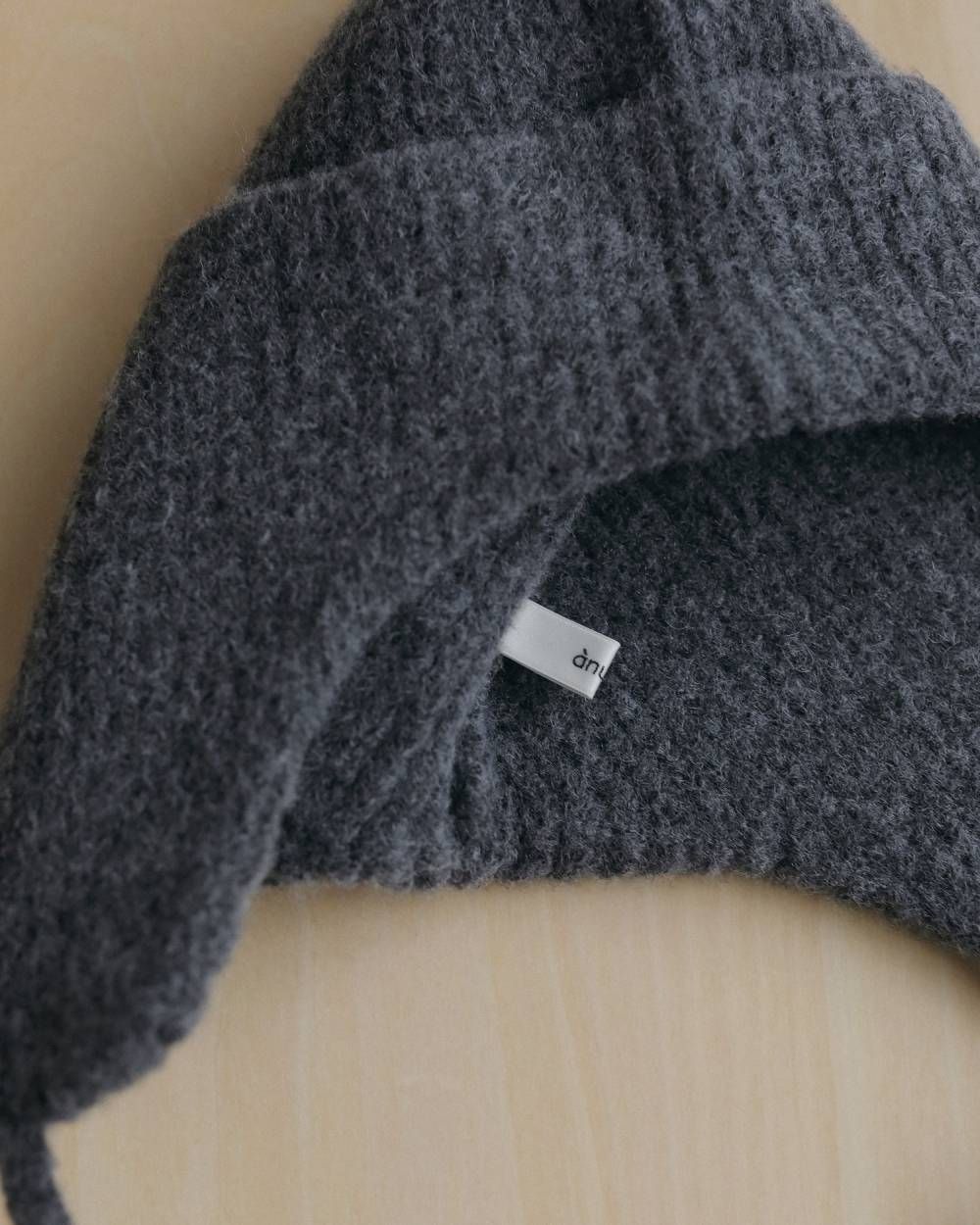 リブニット フライトキャップ (チャコールグレー) Ribknit Flight Cap (Charcoal gray) / 26AW 【6月29日まで期間限定予約】
