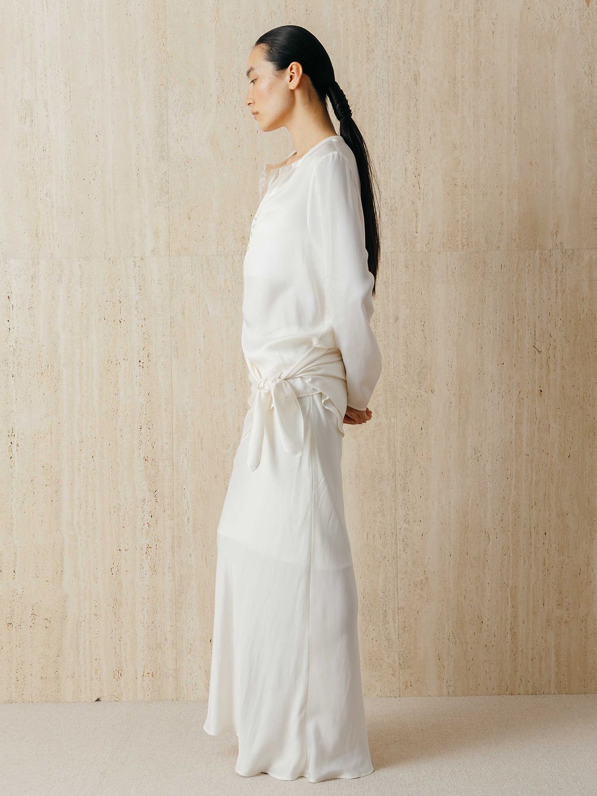 キュプラ トップス (アイボリー) CUPRO TOPS (Ivory) /  26SS