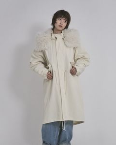 【先行予約】【25TH-20】モッズコート (ホワイト) M-65 Mods Coat (White) /  エコファー  /  フェイクファー 【受注期間6/14 23:59まで】