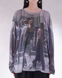 シアープリント ロングスリーブTシャツ (ガールズ) school sheer long-sleeve tee(unisex) (Girls) /  26SS