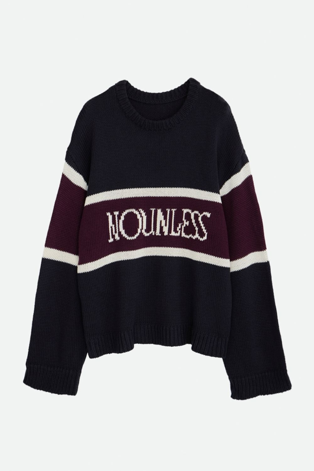 NOUNLESS CLASSIC LOGO KNIT (NAVY) / クラシックロゴニット ネイビー