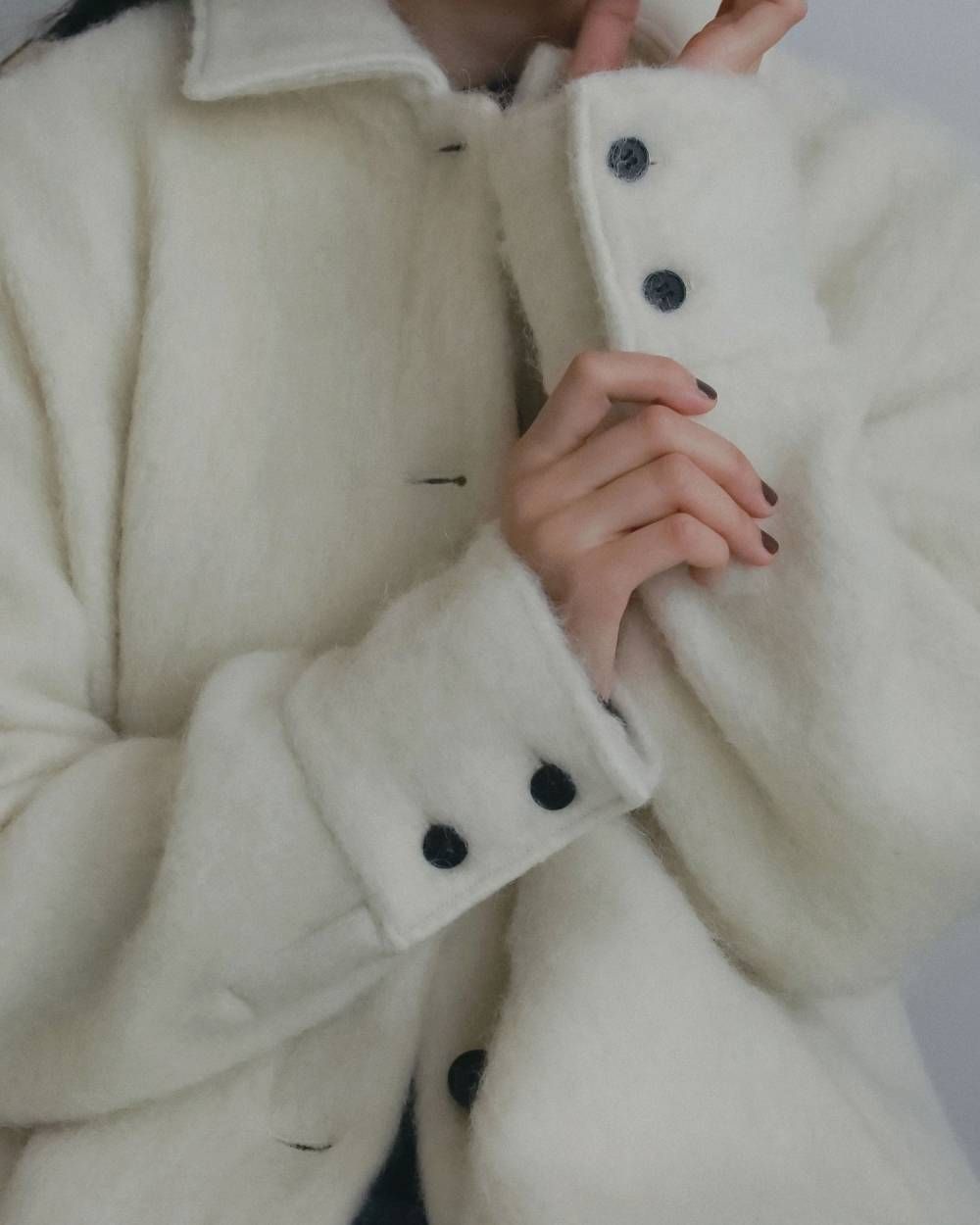 シャギーオーバージャケット (アイボリー) Shaggy Over Jacket (Ivory) / 26AW 【6月29日まで期間限定予約】