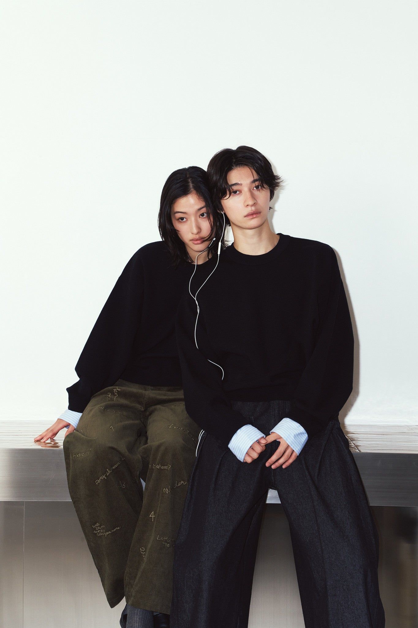 【LADIESサイズ】2ウェイ ノームコア ニット (ブラック) 2way cuffs normcore knit (Black) / 26AW