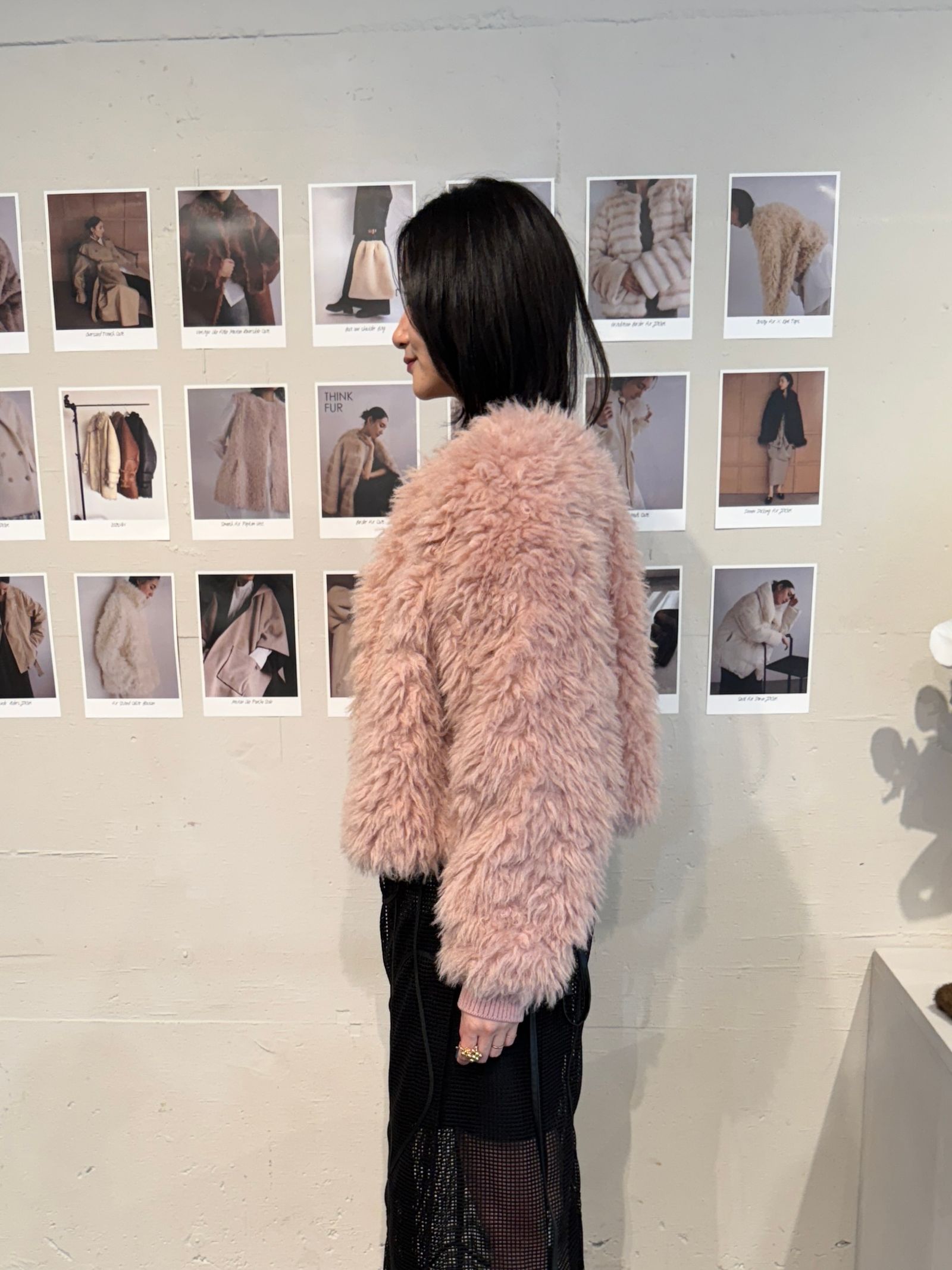 【25AW】2Way Fur×Knit Tops (ピンク) / 2ウェイファー×ニットトップス / エコファー / フェイクファー