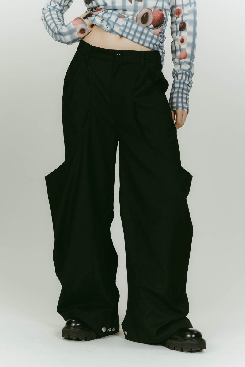 high-boot detail pants(unisex) / ハイブート ディテール パンツ (Black) / 26SS