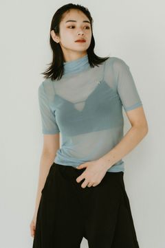 K motif sheer tops / Kモチーフ シアートップス (ブルー) / 25SS