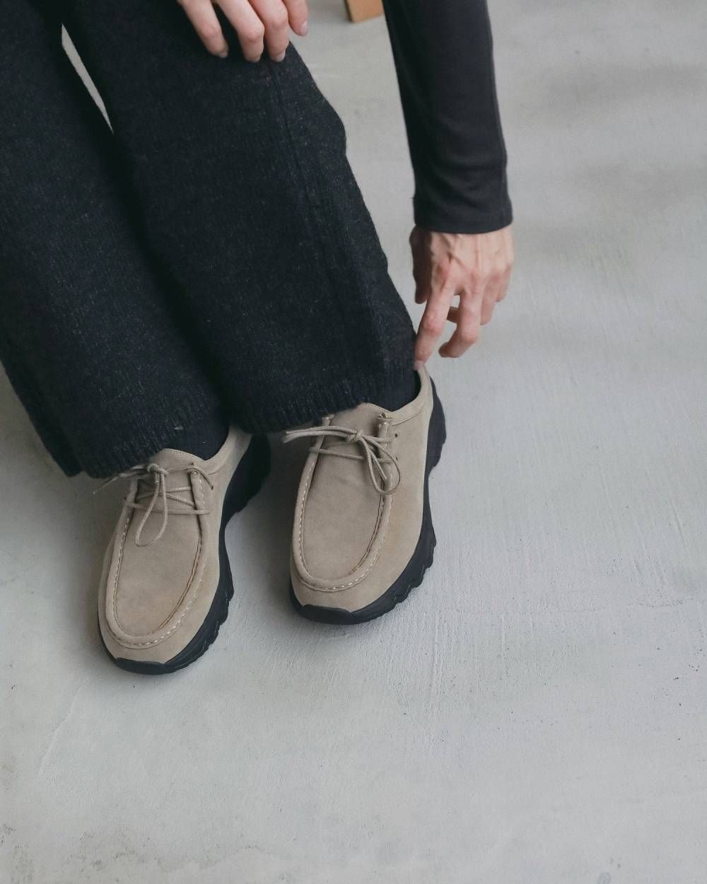 エコスエードモカシン (ベージュ) Eco Suede Moccasin (Beige) / 26AW 【6月29日まで期間限定予約】