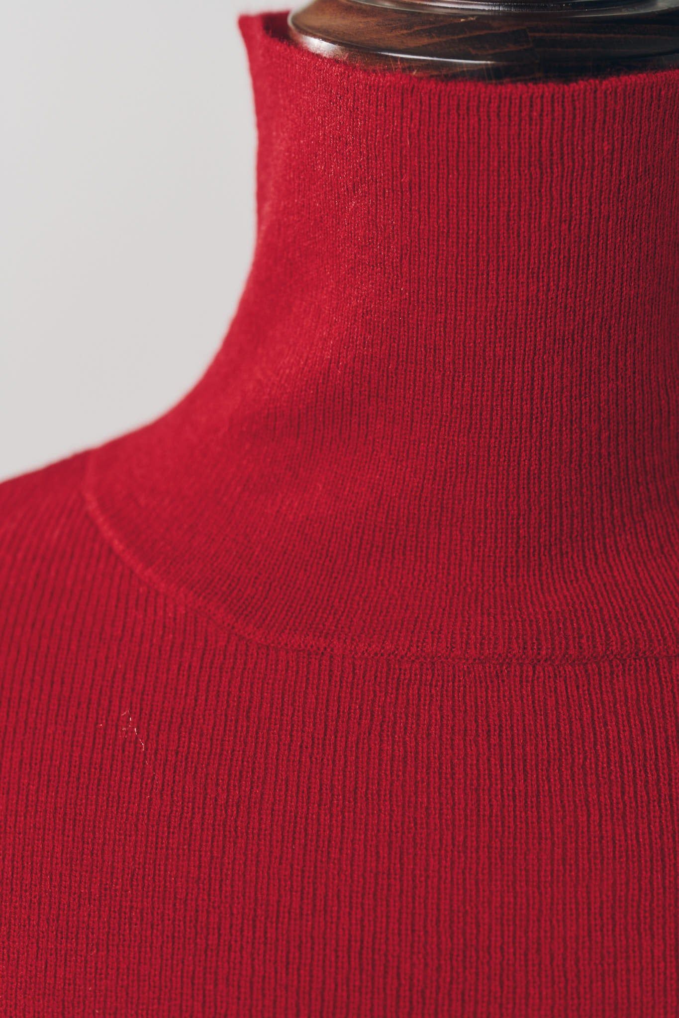 フリルハイネックニット (レッド) frill high neck knit (Red) / 26AW
