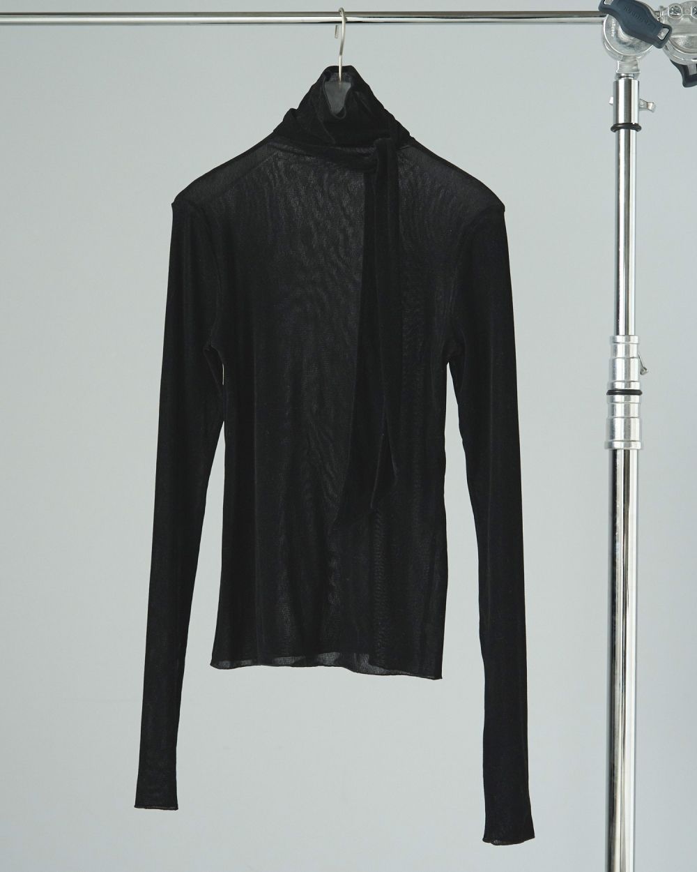 【25AW】Velour Tie Tops / ベロアタイトップス (ブラック)