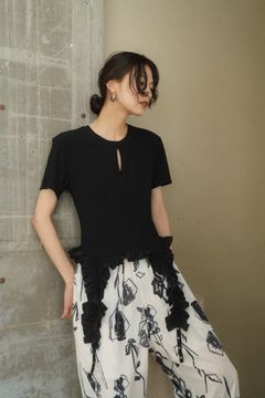2way docking unique tops / 2ウェイ ドッキング ユニークトップス (ブラック)
