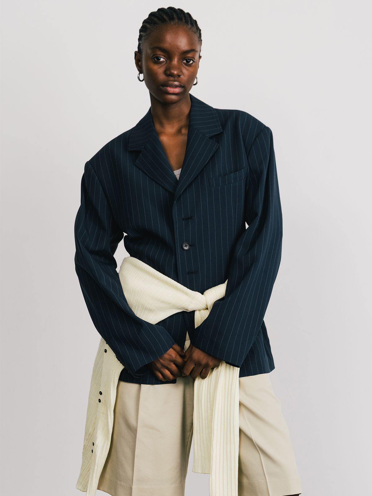【25SS】CALATHEA STRIPE JACKET / ストライプジャケット (ネイビー)
