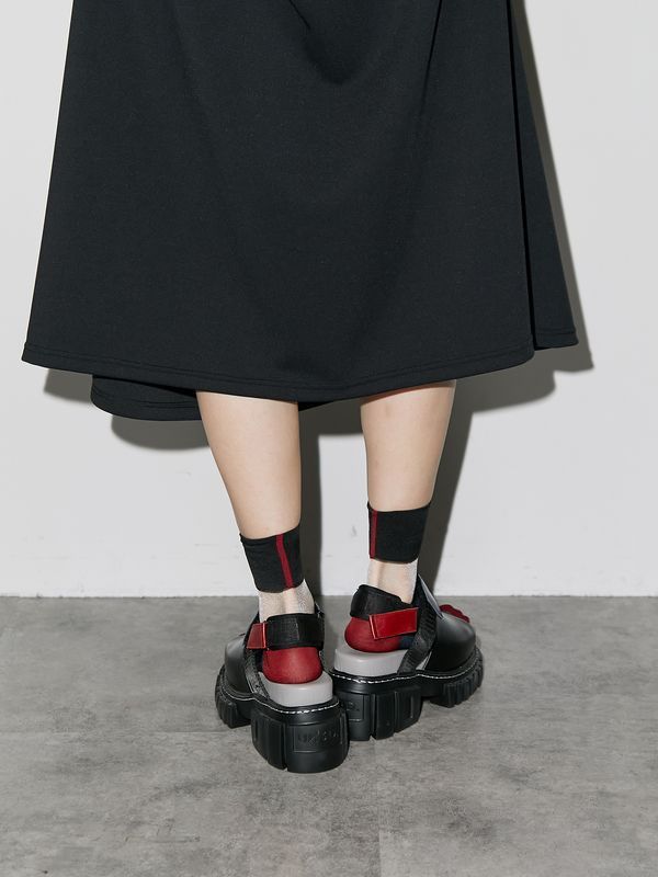 BACK LINE SHEER SOCKS / バックラインシアーソックス (ネイビー)