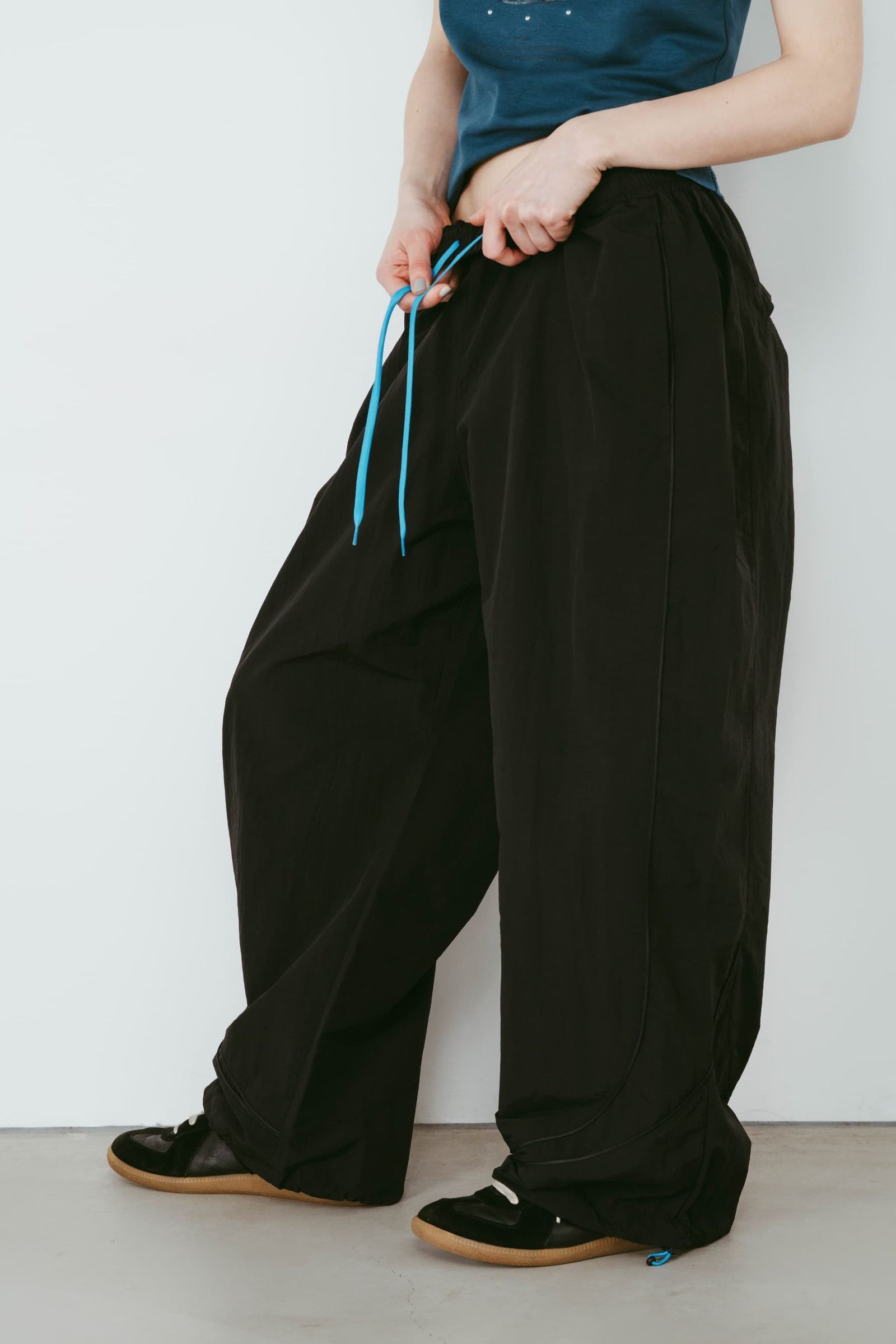 ナイロンイージーパンツ (ブラック) nylon easy pants(unisex) (Black) /  26SS