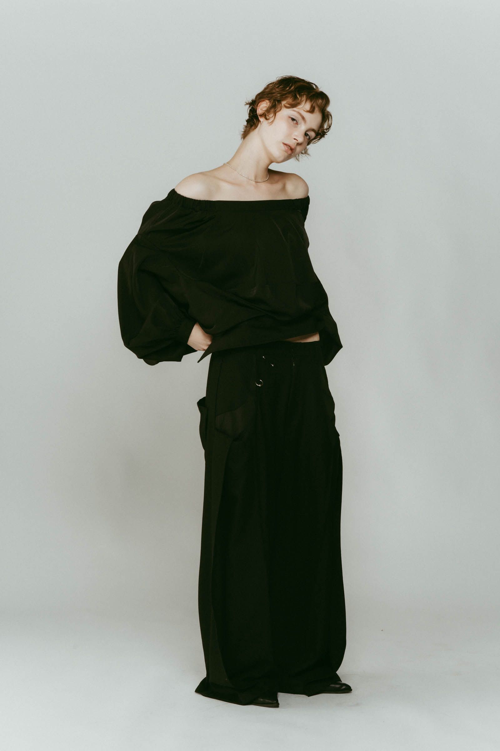 4way design blouse / 4ウェイ デザインブラウス (ブラック) / 25AW