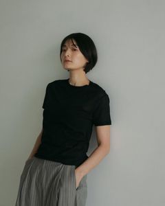 Sheer Slub T-shirts / シアースラブ Tシャツ (ブラック)