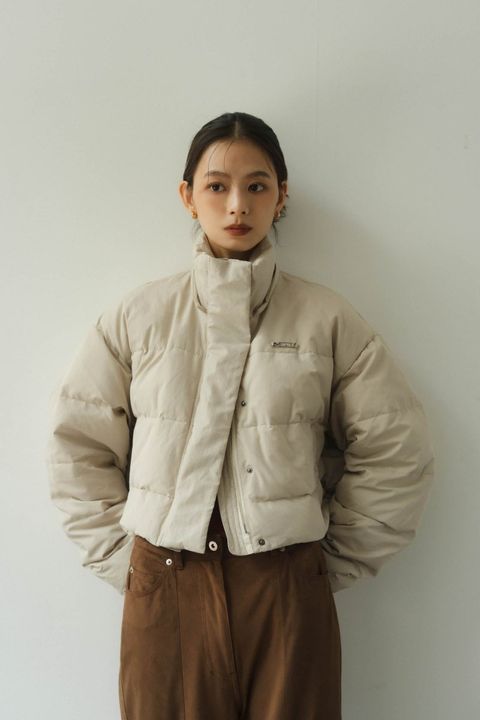 2way short down jacket / ショートダウンジャケット (ライトベージュ)