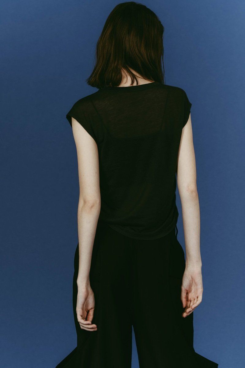 2-piece layered compact shirt (BlueChacoal) / 2ピース レイヤードコンパクトシャツ (ブルーチャコール) / 26SS