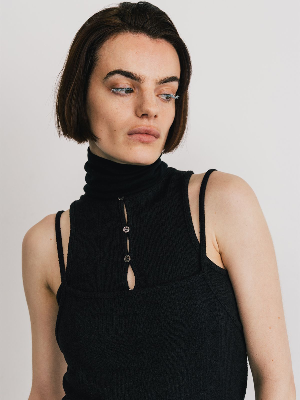 【25SS】SLAB RIB TANK SET DRESS / スラブリブ タンクセットドレス (ブラック)