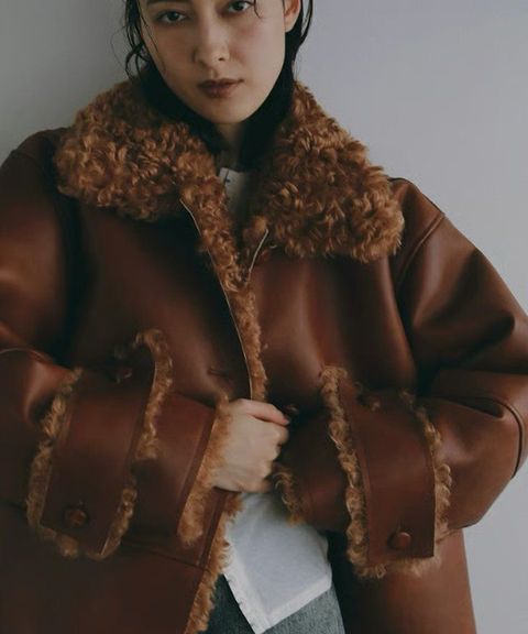 【25AW】Vintage Like Fake Mouton Reversible Coat (テラコッタ) / ヴィンテージライクムートン リバーシブルファーコート / エコファー / フェイクファー