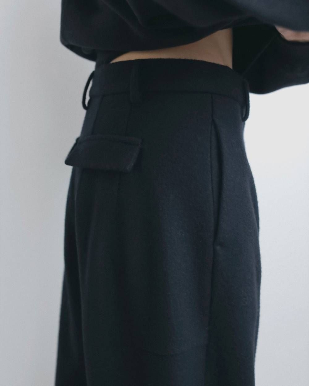 ウールコクーンパンツ (ネイビー) Wool Cocoon Pants (Navy) / 26AW 【6月29日まで期間限定予約】
