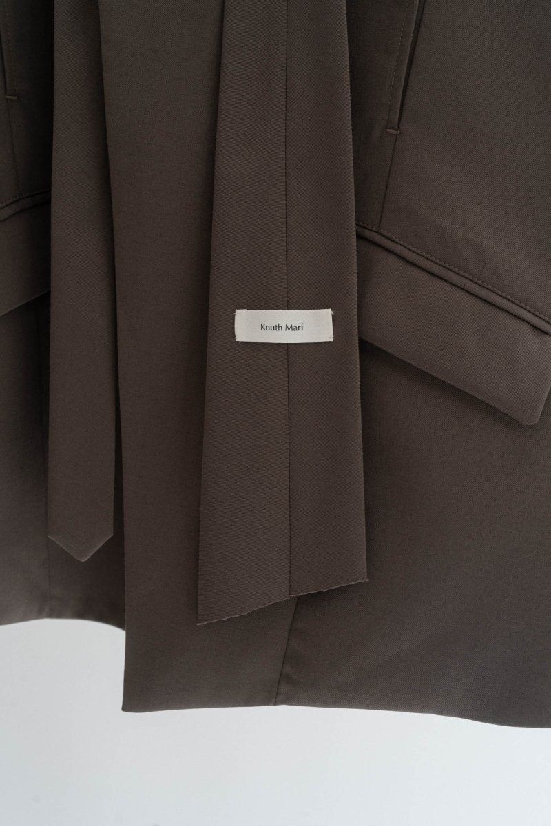 2way collarless gilet / 2ウェイ カラーレスジレ (グレージュ) / ユニセックス
