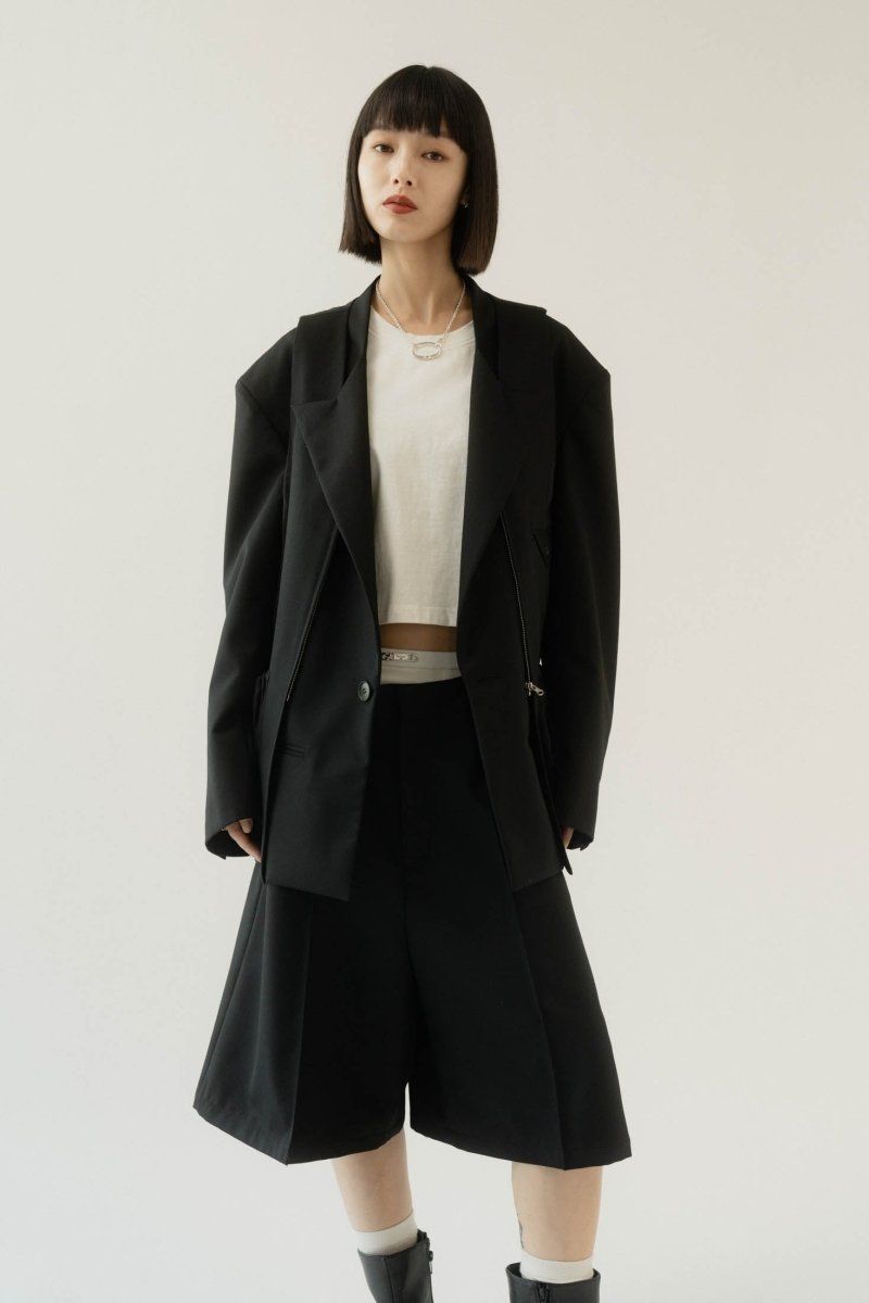 Knuth Marf - layered half pants(unisex) / レイヤード ハーフ