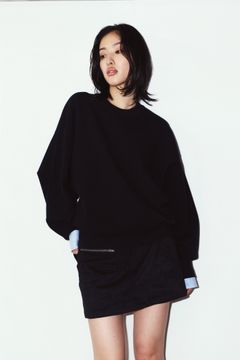 【UNISEXサイズ】2ウェイ ノームコア ニット (ブラック) 2way cuffs normcore knit(unisex) (Black) / 26AW