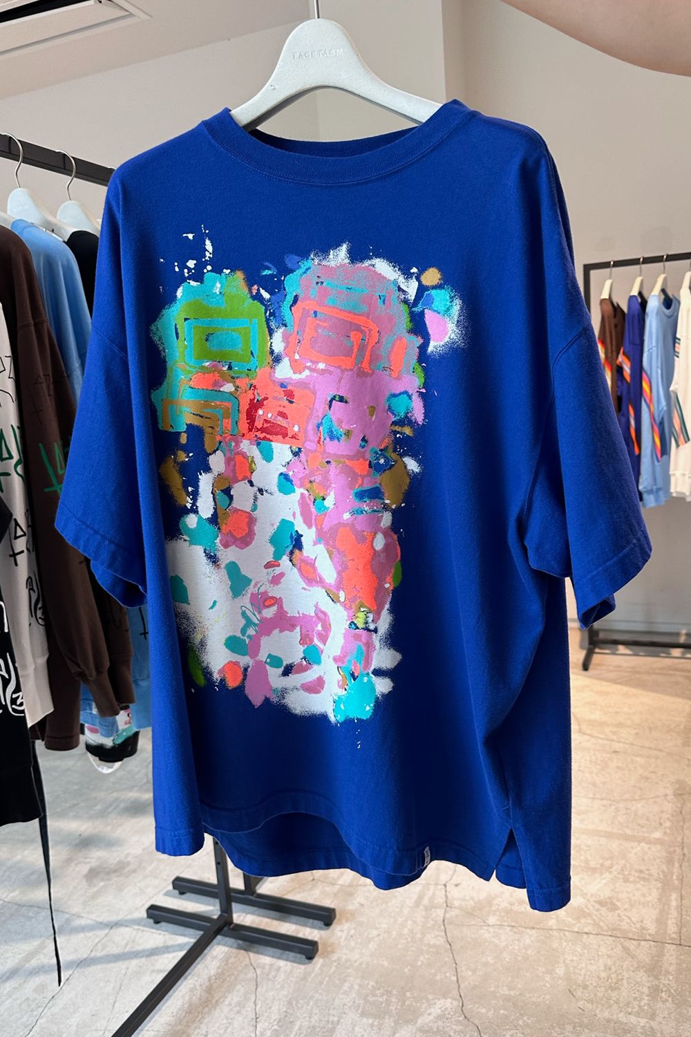 FACETASM ファセッタズム SPRAYPAINT BIGTEE 5 ブルー FACETASM - SPRAYPAINT BIG TEE / スプレーペイントビッグT
