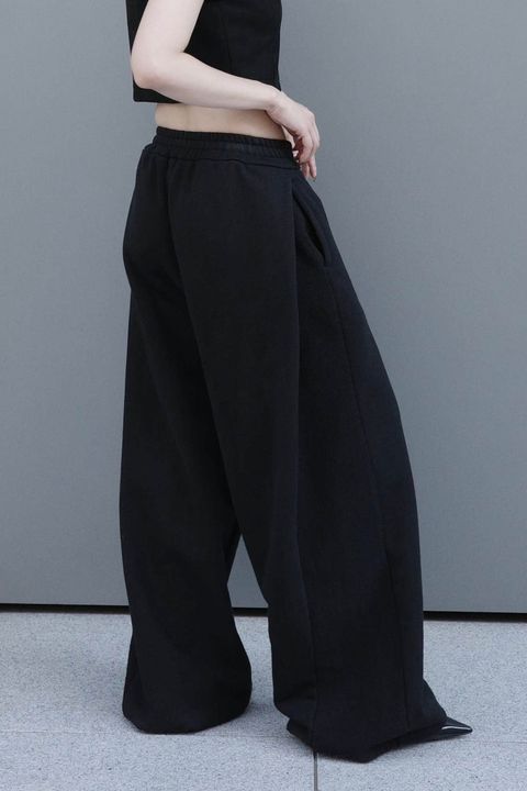Edge volume pants / エッジボリューム スウェットパンツ (Black)