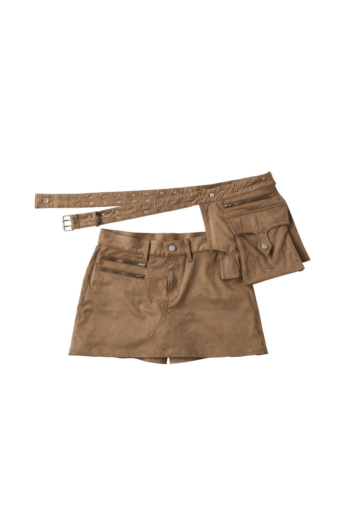 レイヤード スエードスコート (ブラウン) layered suede skort (Brown) /  26SS