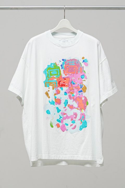 SPRAYPAINT BIG TEE / スプレーペイントビッグTシャツ (ホワイト)