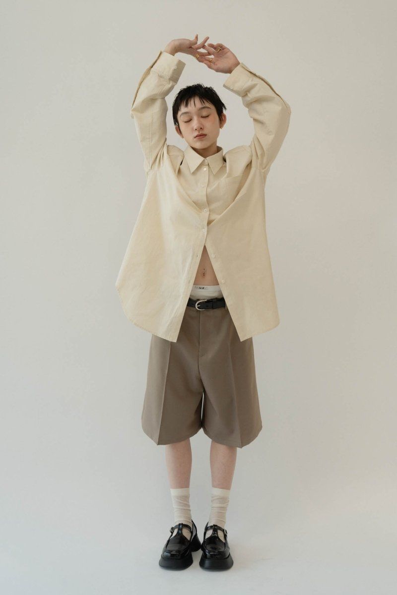 Knuth Marf - layered half pants(unisex) / レイヤード ハーフ