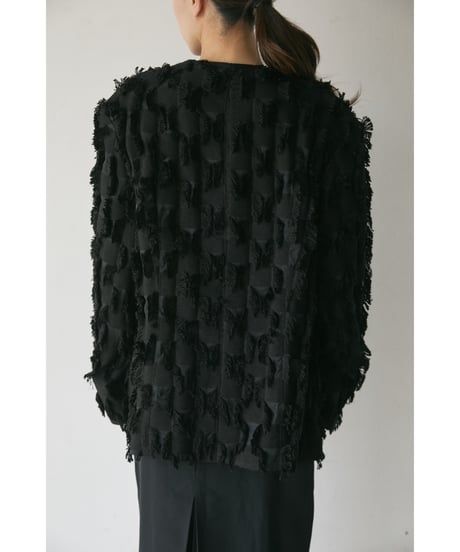 Iris jacquard jacket / ジャガードジャケット (ブラック)