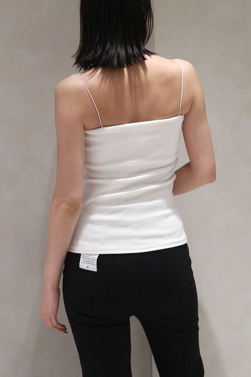 【一番人気】CUP IN CUT AND SEW CAMISOLE / カップインカットソーキャミソール (ホワイト)