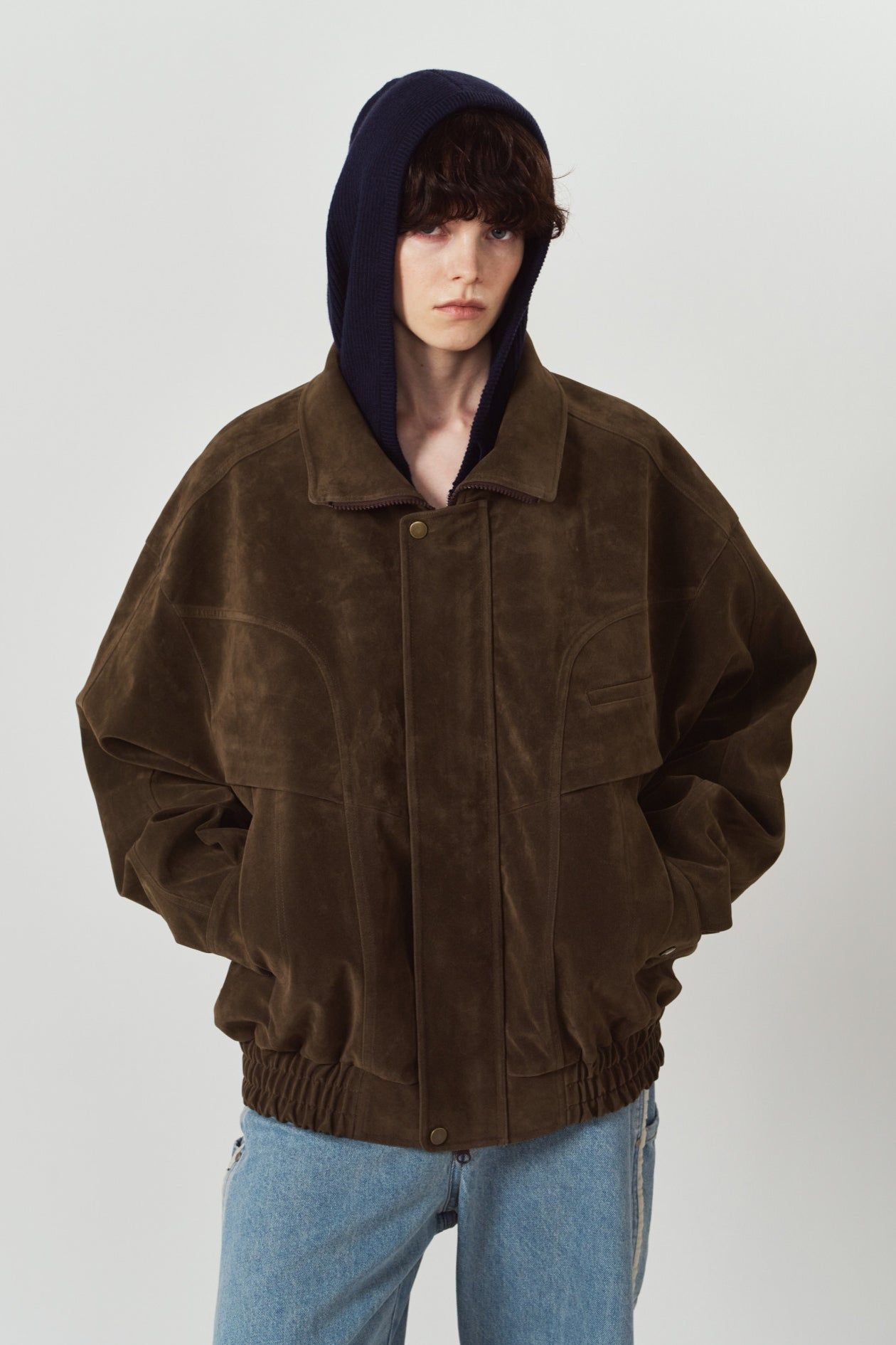 スエードブルゾン (ブラウン) suede blouson(unisex) (Brown) / 26AW