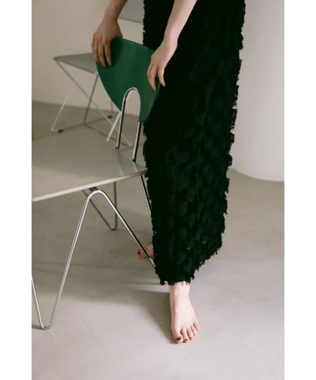 Iris jacquard combinaison / ジャガードオールインワン (ブラック)