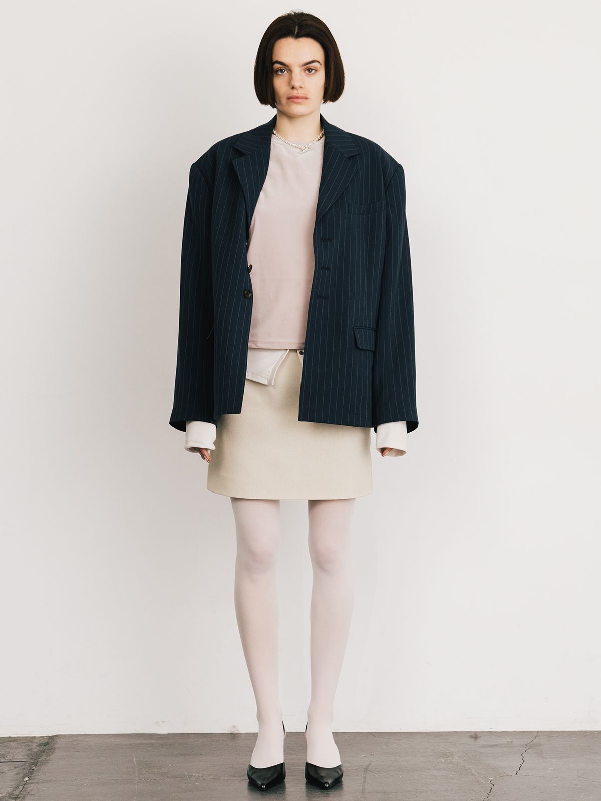 【25SS】CALATHEA STRIPE JACKET / ストライプジャケット (ネイビー)