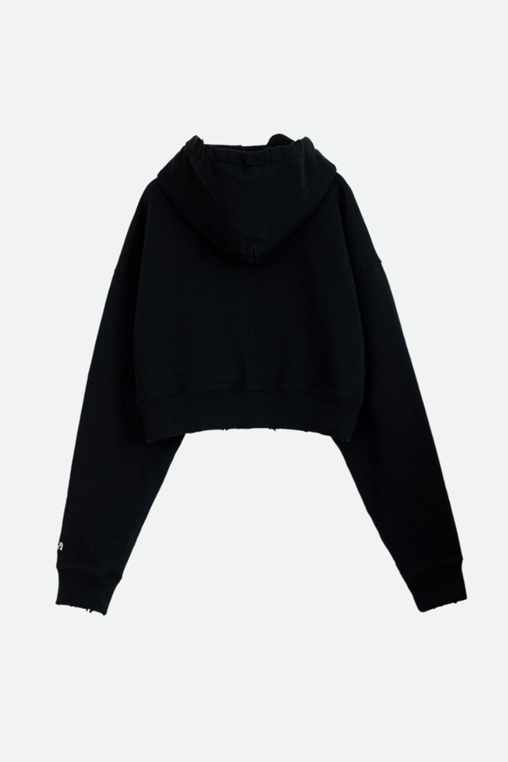 【残り1点】NOUNLESS SHORT HOODIE TOPS (NOIR) / ショートフーディトップス ノワール