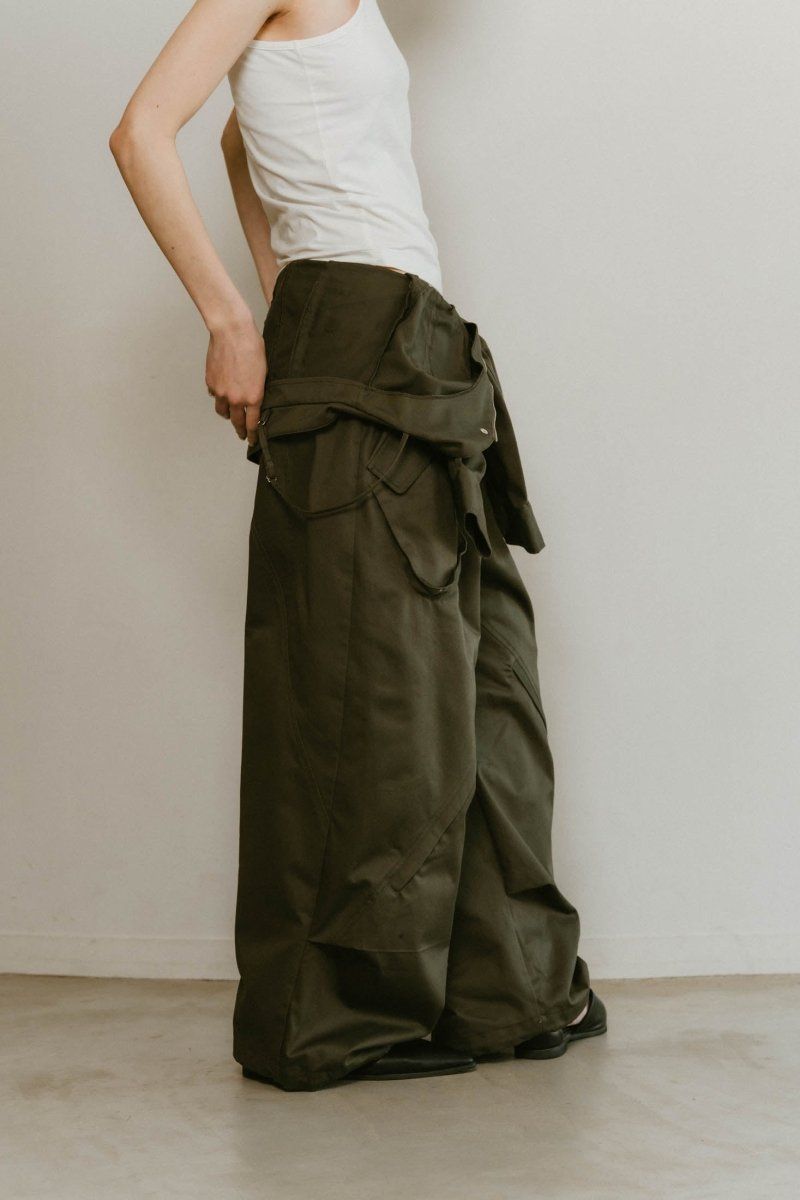 サロペット・オーバーオール・オールインワン Knuth Marf / lace up all in one / beige Knuth Marf - pattern lace all in one / パターンレース