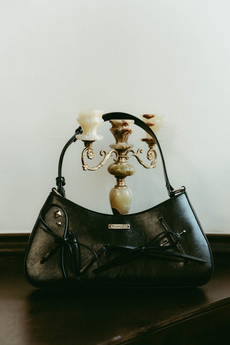 ribbon accent bag (Black) / リボンアクセントバッグ (ブラック) / 26SS