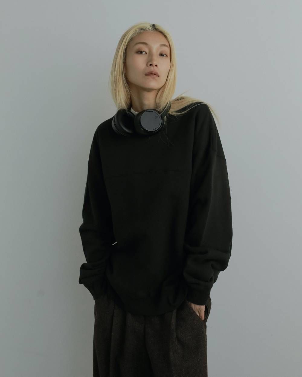 【25AW】Sandwashed Over Sweat / サンドウォッシュ オーバースウェット (ブラック)