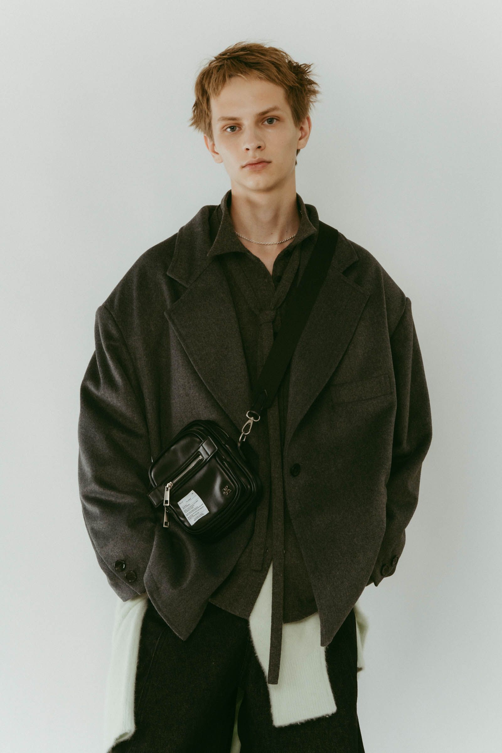 muffler overlay jacket(unisex) / マフラー オーバージャケット (グレー) / 25AW