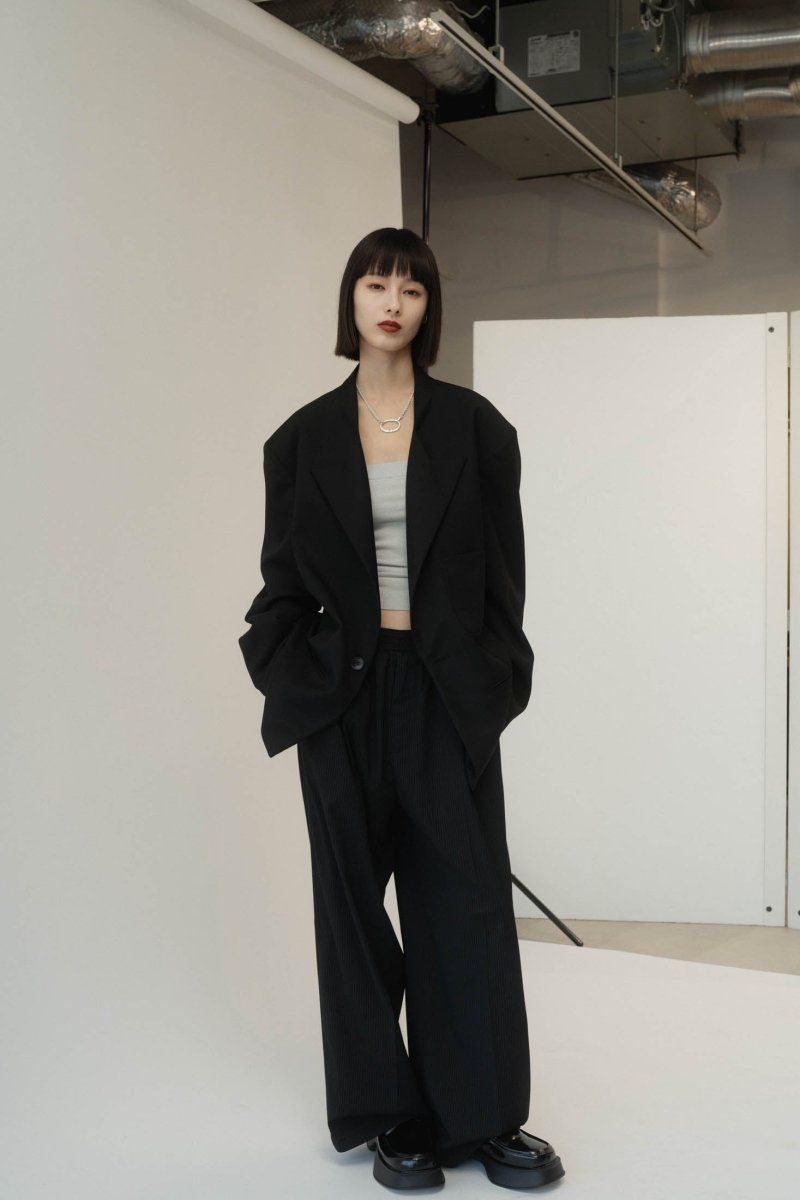 2piece custom jacket(unisex) / 2ピース カスタム ジャケット (ブラック) / 25SS