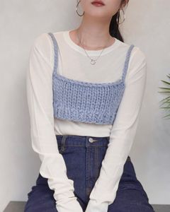 【25AW】Low Gauge Knit Bustier / ローゲージニットビスチェ (ブルー)